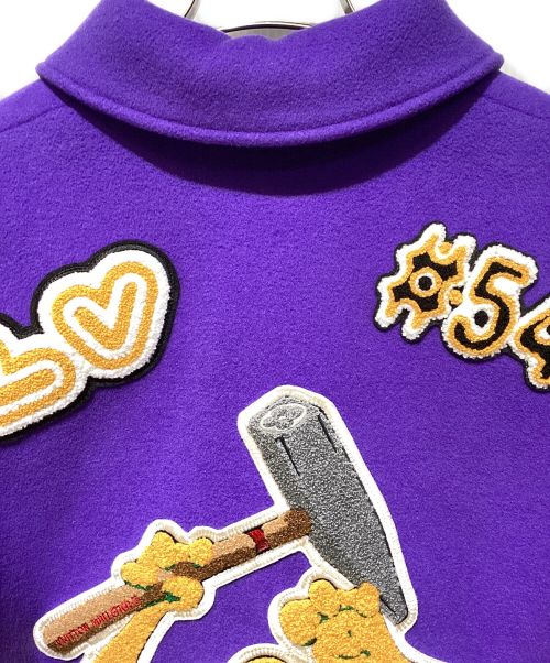 LOUIS VUITTON（ルイ ヴィトン）LOUIS VUITTON (ルイ ヴィトン) ロゴパッチスタジャン ブルー×ホワイト サイズ:50の古着・服飾アイテム
