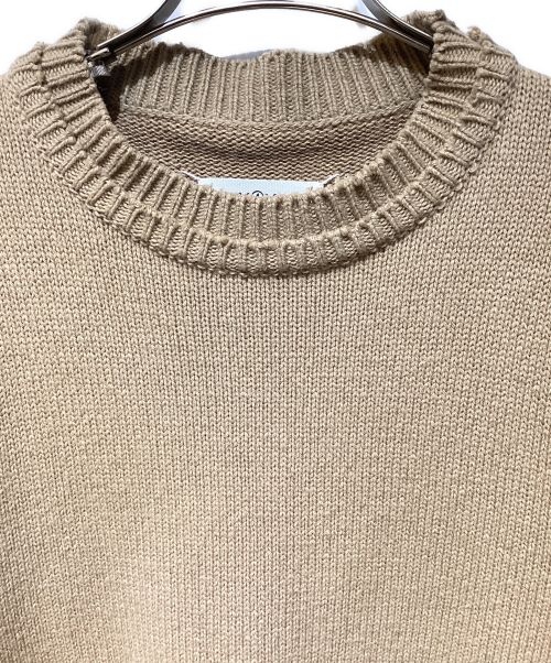 Maison Margiela（メゾンマルジェラ）Maison Margiela (メゾンマルジェラ) 5G エルボーパッチセーター ベージュ サイズ:Mの古着・服飾アイテム