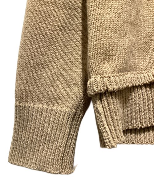 Maison Margiela（メゾンマルジェラ）Maison Margiela (メゾンマルジェラ) 5G エルボーパッチセーター ベージュ サイズ:Mの古着・服飾アイテム