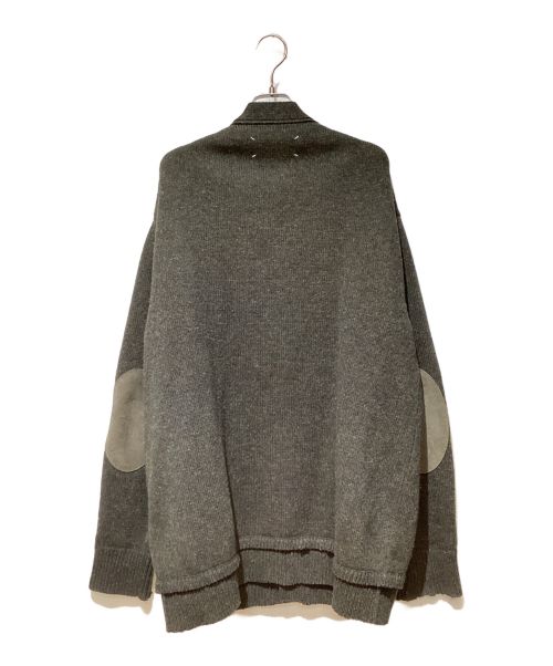 Maison Margiela（メゾンマルジェラ）Maison Margiela (メゾンマルジェラ) エルボーパッチカーディガン ダークグリーン サイズ:Lの古着・服飾アイテム