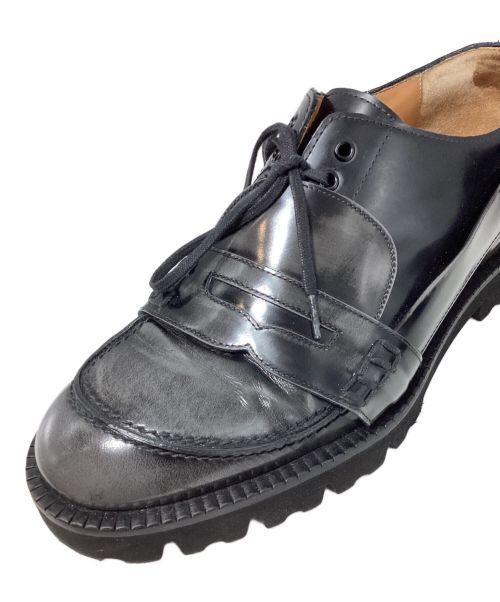 Maison Margiela（メゾンマルジェラ）Maison Margiela (メゾンマルジェラ) FUSION再構築ローファー/モカシン ブラック サイズ:40の古着・服飾アイテム