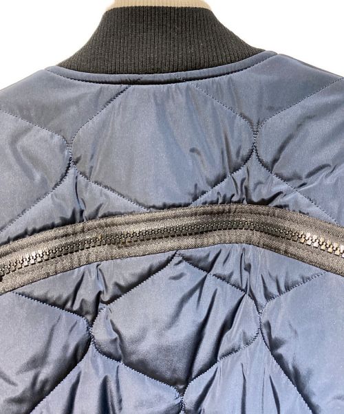 DRIES VAN NOTEN（ドリスヴァンノッテン）DRIES VAN NOTEN (ドリスヴァンノッテン) QUILTED VELLOW JACKET NAVY（中綿キルティングジャケット） ネイビー サイズ:2の古着・服飾アイテム