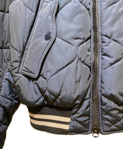 DRIES VAN NOTEN（ドリスヴァンノッテン）DRIES VAN NOTEN (ドリスヴァンノッテン) QUILTED VELLOW JACKET NAVY（中綿キルティングジャケット） ネイビー サイズ:2の古着・服飾アイテム