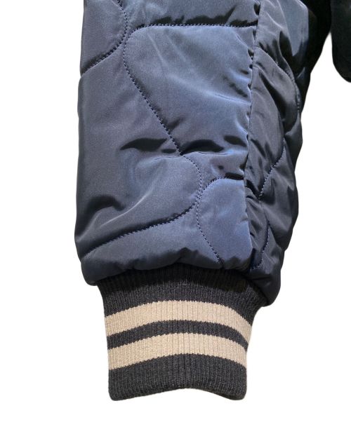 DRIES VAN NOTEN（ドリスヴァンノッテン）DRIES VAN NOTEN (ドリスヴァンノッテン) QUILTED VELLOW JACKET NAVY（中綿キルティングジャケット） ネイビー サイズ:2の古着・服飾アイテム