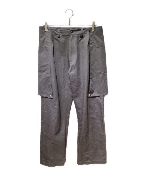 J.L-A.L（ジェイラル）J.L-A.L (ジェイラル) コットンジャージーデザインワイドパンツ グレー サイズ:Mの古着・服飾アイテム