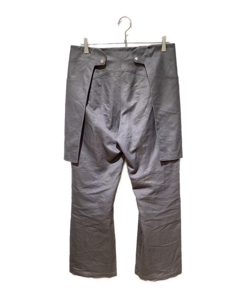 J.L-A.L（ジェイラル）J.L-A.L (ジェイラル) コットンジャージーデザインワイドパンツ グレー サイズ:Mの古着・服飾アイテム