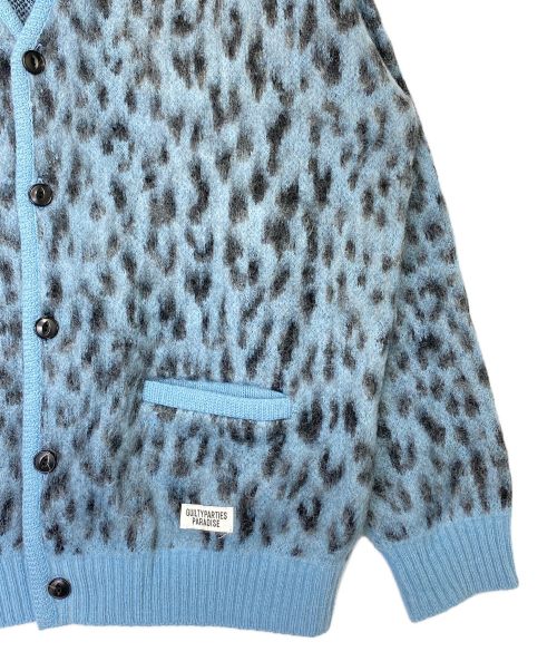 WACKO MARIA（ワコマリア）WACKO MARIA (ワコマリア) LEOPARD MOHAIR CARDIGAN ブルー サイズ:XLの古着・服飾アイテム
