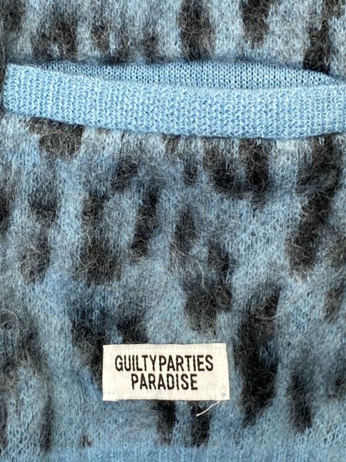 WACKO MARIA（ワコマリア）WACKO MARIA (ワコマリア) LEOPARD MOHAIR CARDIGAN ブルー サイズ:XLの古着・服飾アイテム