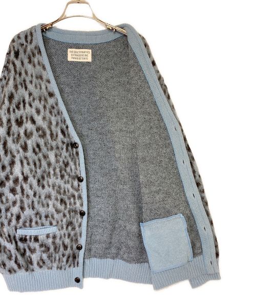WACKO MARIA（ワコマリア）WACKO MARIA (ワコマリア) LEOPARD MOHAIR CARDIGAN ブルー サイズ:XLの古着・服飾アイテム