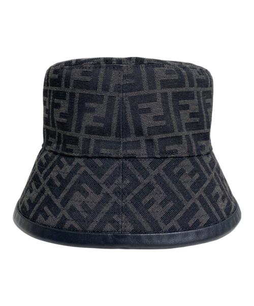 FENDI（フェンディ）FENDI (フェンディ) ズッカ総柄バケットハット ブラック サイズ:Mの古着・服飾アイテム