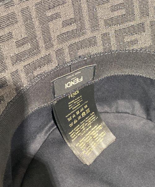 FENDI（フェンディ）FENDI (フェンディ) ズッカ総柄バケットハット ブラック サイズ:Mの古着・服飾アイテム