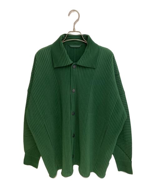 HOMME PLISSE ISSEY MIYAKE（オム プリッセ イッセイ ミヤケ）HOMME PLISSE ISSEY MIYAKE (オムプリッセ イッセイ ミヤケ) MC AUGUST JACKET グリーン サイズ:2の古着・服飾アイテム