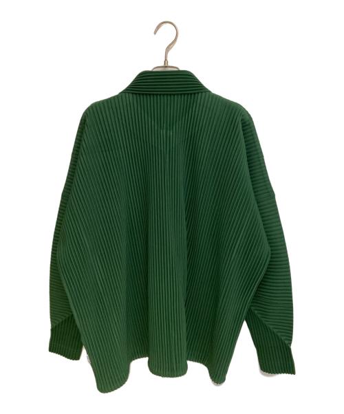 HOMME PLISSE ISSEY MIYAKE（オム プリッセ イッセイ ミヤケ）HOMME PLISSE ISSEY MIYAKE (オムプリッセ イッセイ ミヤケ) MC AUGUST JACKET グリーン サイズ:2の古着・服飾アイテム