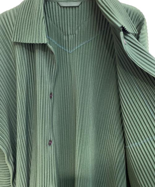 HOMME PLISSE ISSEY MIYAKE（オム プリッセ イッセイ ミヤケ）HOMME PLISSE ISSEY MIYAKE (オムプリッセ イッセイ ミヤケ) MC AUGUST JACKET グリーン サイズ:2の古着・服飾アイテム