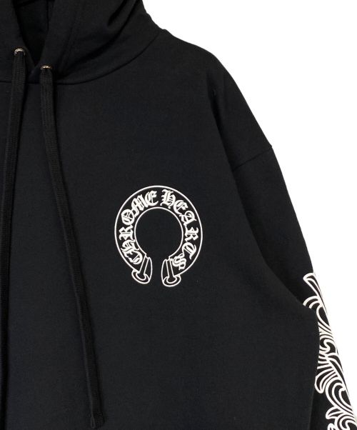 CHROME HEARTS（クロムハーツ）CHROME HEARTS (クロムハーツ) ホースシュープルオーバーパーカー ブラック サイズ:Lの古着・服飾アイテム