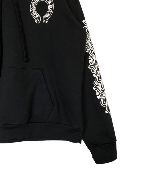 CHROME HEARTS（クロムハーツ）CHROME HEARTS (クロムハーツ) ホースシュープルオーバーパーカー ブラック サイズ:Lの古着・服飾アイテム