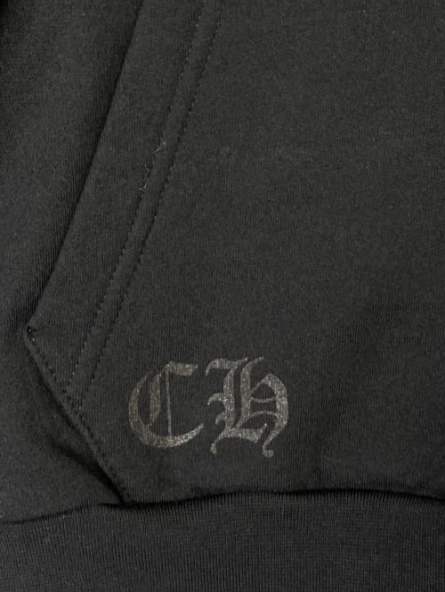 CHROME HEARTS（クロムハーツ）CHROME HEARTS (クロムハーツ) ホースシュープルオーバーパーカー ブラック サイズ:Lの古着・服飾アイテム