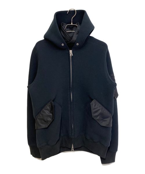 sacai（サカイ）sacai (サカイ) 21AW Sponge Sweat Hoodie（スポンジスウェットフーディ） ネイビー サイズ:3の古着・服飾アイテム