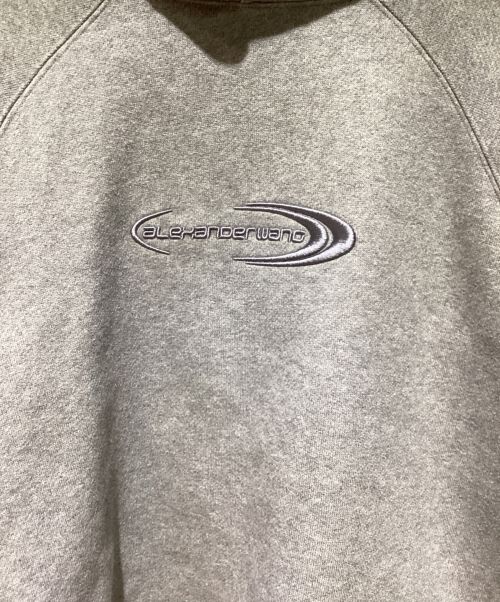 ALEXANDER WANG（アレキサンダー・ワン）ALEXANDER WANG (アレキサンダーワン) リバーシブル ラグランジップ パーカー グレー サイズ:Mの古着・服飾アイテム