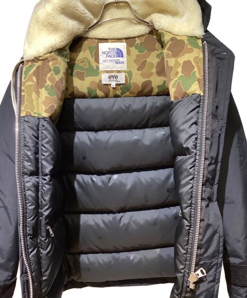 eYe COMME des GARCONS JUNYAWATANABE MAN（アイ コム デ ギャルソン ジュンヤ ワタナベ マン）eYe COMME des GARCONS JUNYAWATANABE MAN THE NORTH FACE (ザ ノース フェイス) フェイクファーボアダウンコート ブラック サイズ:Mの古着・服飾アイテム
