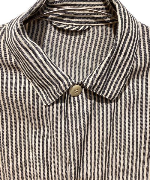 COMOLI（コモリ）COMOLI (コモリ) ストライプリネンシャツ ベージュ サイズ:2の古着・服飾アイテム