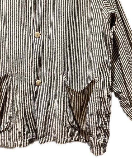 COMOLI（コモリ）COMOLI (コモリ) ストライプリネンシャツ ベージュ サイズ:2の古着・服飾アイテム