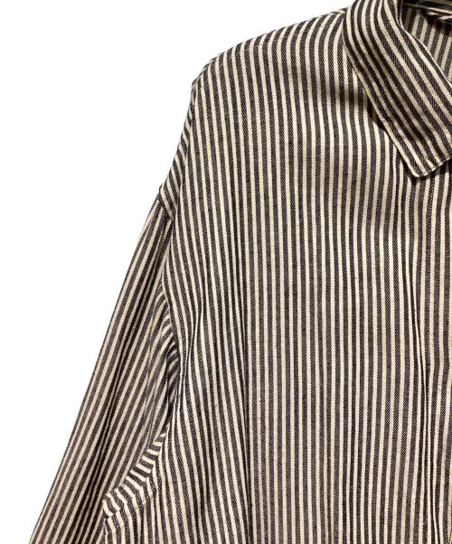 COMOLI（コモリ）COMOLI (コモリ) ストライプリネンシャツ ベージュ サイズ:2の古着・服飾アイテム