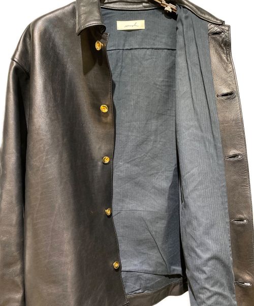 semoh（セモー）semoh (セモー) シングルレザージャケット ブラック サイズ:2の古着・服飾アイテム