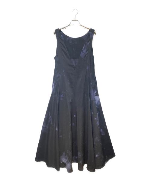 Y's（ワイズ）Y's (ワイズ) WOOL FLOWER SHADOW PRINT DRESS（ウールフラワーシャドウプリントドレス） ブラック サイズ:2の古着・服飾アイテム