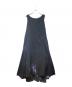 Y's（ワイズ）の古着「WOOL FLOWER SHADOW PRINT DRESS（ウールフラワーシャドウプリントドレス）」｜ブラック