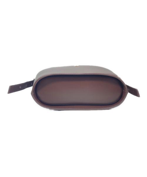 AMIPARIS（アミパリス）AMIPARIS (アミパリス) レザーショルダーバッグ ブラウンの古着・服飾アイテム