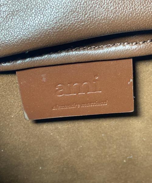 AMIPARIS（アミパリス）AMIPARIS (アミパリス) レザーショルダーバッグ ブラウンの古着・服飾アイテム