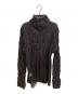 ISSEY MIYAKE (イッセイミヤケ) レイヤードデザインプリーツシャツ ブラック×ブラウン サイズ:M：30000円