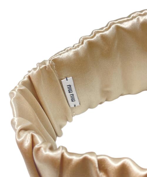 MIU MIU（ミュウミュウ）MIU MIU (ミュウミュウ) Duchesse カシミア アイマスク ゴールドの古着・服飾アイテム