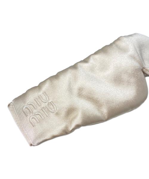 MIU MIU（ミュウミュウ）MIU MIU (ミュウミュウ) Duchesse カシミア アイマスク ゴールドの古着・服飾アイテム