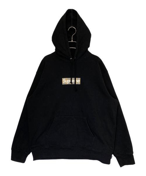 SUPREME（シュプリーム）SUPREME (シュプリーム) BURBERRY (バーバリー) Box Logo Hooded Sweatshirt ブラック サイズ:Lの古着・服飾アイテム