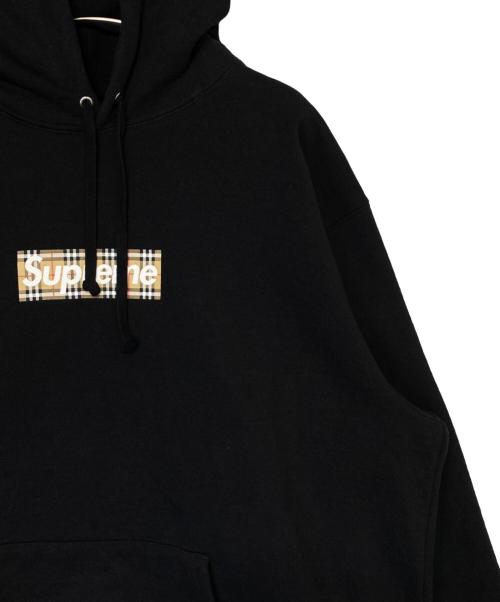SUPREME（シュプリーム）SUPREME (シュプリーム) BURBERRY (バーバリー) Box Logo Hooded Sweatshirt ブラック サイズ:Lの古着・服飾アイテム
