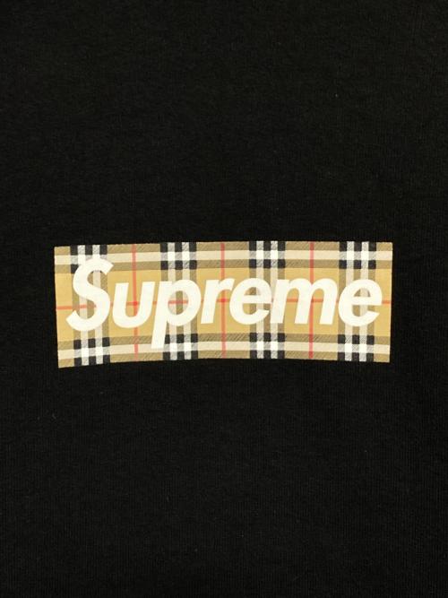 SUPREME（シュプリーム）SUPREME (シュプリーム) BURBERRY (バーバリー) Box Logo Hooded Sweatshirt ブラック サイズ:Lの古着・服飾アイテム