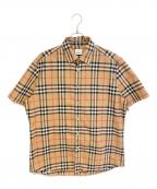 BURBERRYバーバリー）の古着「ノバチェック半袖シャツ」｜ブラウン