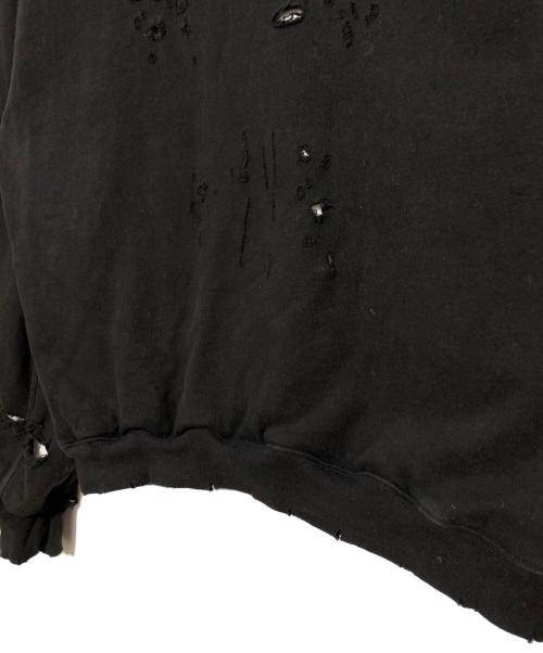 BALENCIAGA（バレンシアガ）BALENCIAGA (バレンシアガ) Caps Destroyed Hoodie ブラック サイズ:XXSの古着・服飾アイテム