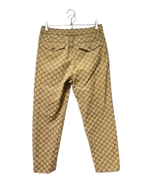 GUCCI（グッチ）GUCCI (グッチ) GGキャンバス ジョギングパンツ ブラウン サイズ:44の古着・服飾アイテム