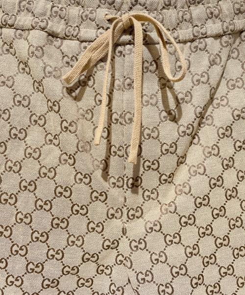 GUCCI（グッチ）GUCCI (グッチ) GGキャンバス ジョギングパンツ ブラウン サイズ:44の古着・服飾アイテム