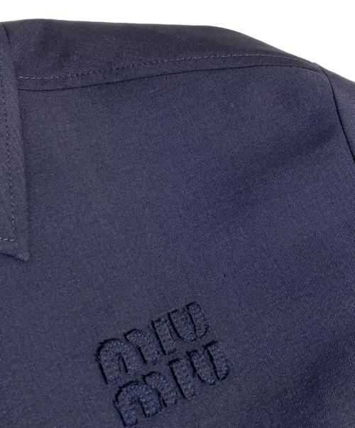 MIU MIU（ミュウミュウ）MIU MIU (ミュウミュウ) モヘアブルゾンジャケット ネイビー サイズ:38の古着・服飾アイテム