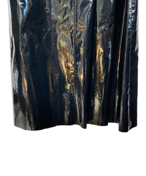 GUCCI（グッチ）GUCCI (グッチ) PVC ビニールエフェクトプリーツスカート ブラック サイズ:38の古着・服飾アイテム
