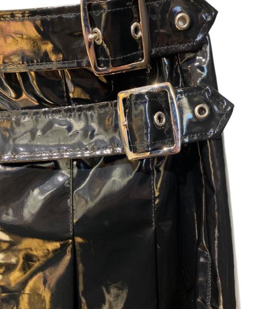 GUCCI（グッチ）GUCCI (グッチ) PVC ビニールエフェクトプリーツスカート ブラック サイズ:38の古着・服飾アイテム