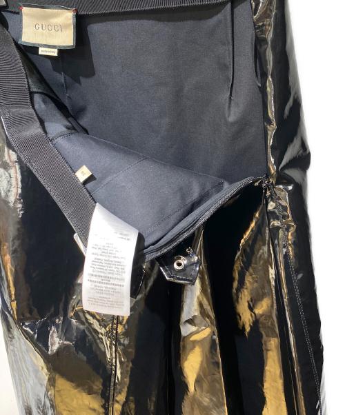 GUCCI（グッチ）GUCCI (グッチ) PVC ビニールエフェクトプリーツスカート ブラック サイズ:38の古着・服飾アイテム