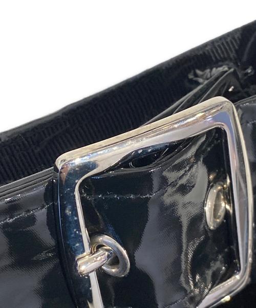 GUCCI（グッチ）GUCCI (グッチ) PVC ビニールエフェクトプリーツスカート ブラック サイズ:38の古着・服飾アイテム