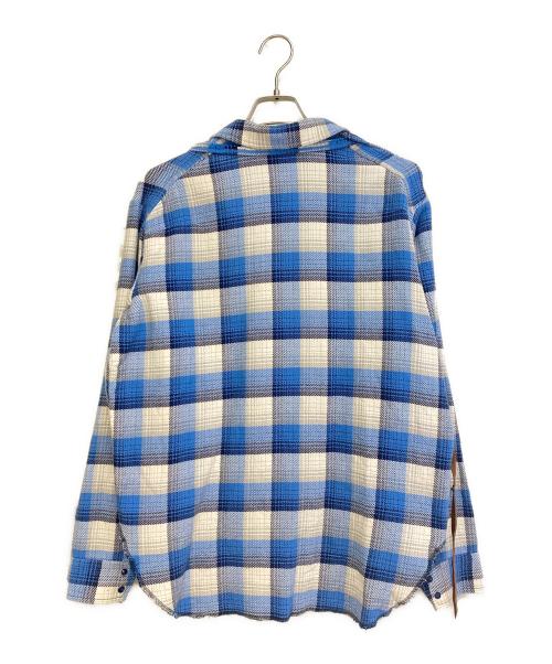 SUNSEA（サンシー）SUNSEA (サンシー) ポケットバッグ付きチェックシャツ ブルー サイズ:2の古着・服飾アイテム