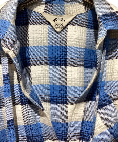 SUNSEA（サンシー）SUNSEA (サンシー) ポケットバッグ付きチェックシャツ ブルー サイズ:2の古着・服飾アイテム