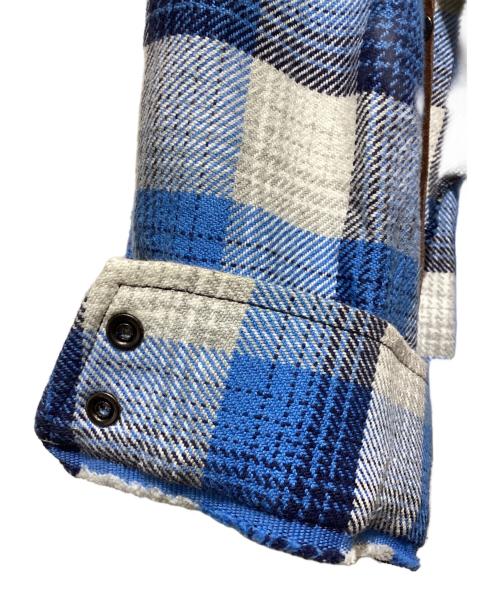 SUNSEA（サンシー）SUNSEA (サンシー) ポケットバッグ付きチェックシャツ ブルー サイズ:2の古着・服飾アイテム